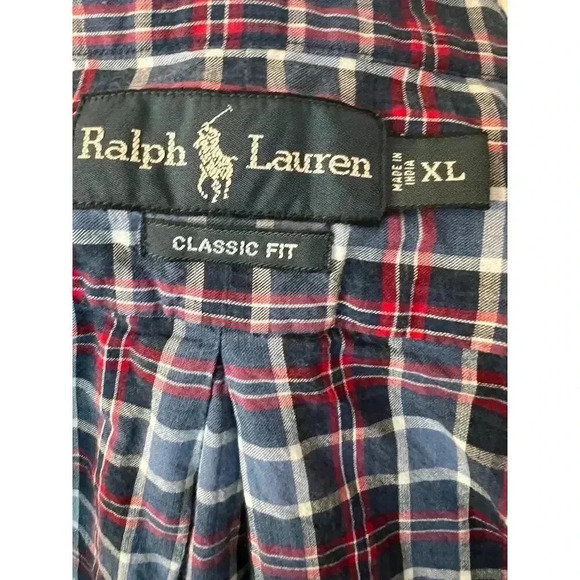 RALPH LAUREN CLASSIC FIT SHORT SLEEVE MENS BUTTON UP SIZE XL - Picture 6 of 6